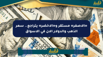«الأصفر» مستقر و«الأخضر» يتراجع.. سعر الذهب والدولار الآن في الأسواق